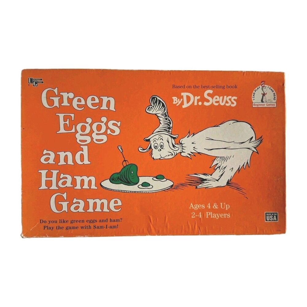 Green Eggs and Ham Board Game Dr. Seuss University Games 1996 Complete Set